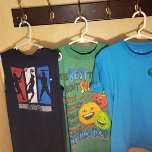 3 pack boys 2 tshirts size 8 1 sleeveless size 8